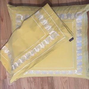 Echo 2 European Jaipur pillow covers yellow white